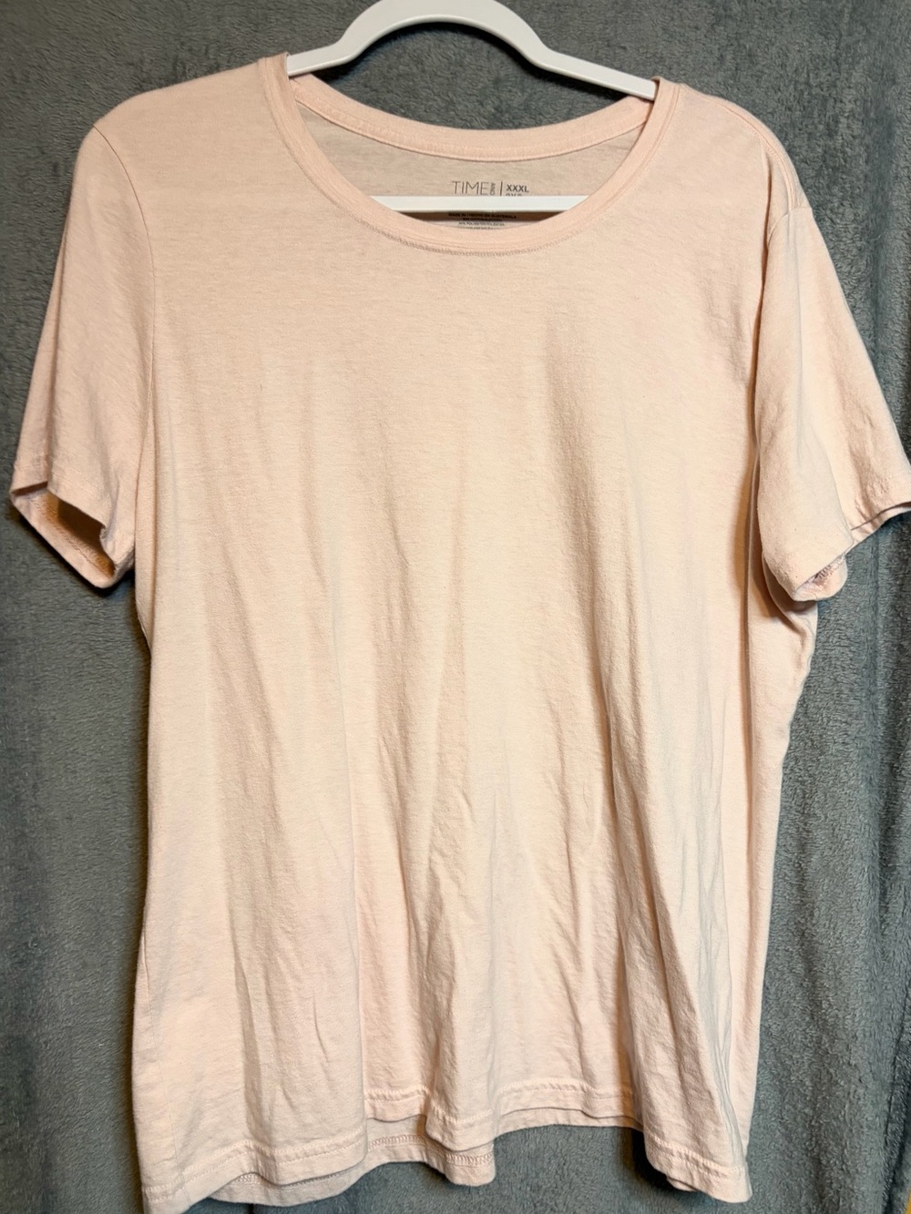 Time and Tru Light Pink Crew Neck Short Sleeve Tee